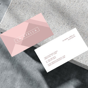 Elegante & Trendy Geometrische Blush Roze tinten Visitekaartje
