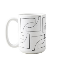 Elegante Trendy Geometrische Zwart en Wit