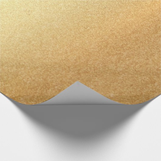 Elegante trendy glanzende gouden look glam modern  cadeaupapier (Hoek)