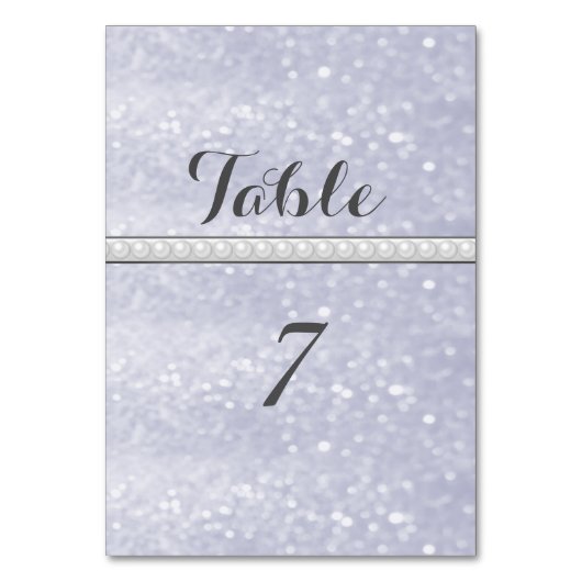 Elegante trendy glitterij romantische parels bruil kaart (Voorkant)