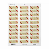 Elegante trendy glittery rode bogen bruiloft etiket (Full Sheet)