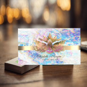 Elegante Trendy Goud, Opal Lotus Visitekaartje