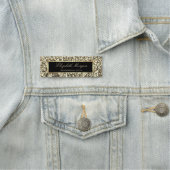 Elegante Trendy Gouden Glitters, Frame Naamplaatje (In situ)