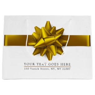Elegante Trendy Gouden Lint Cadeautas