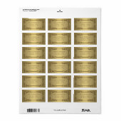 Elegante trendy gouden vintage etiket (Full Sheet)