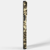 Elegante trendy grijze strip glitter monogrammed n Case-Mate iPhone case (Achterkant / Rechts)