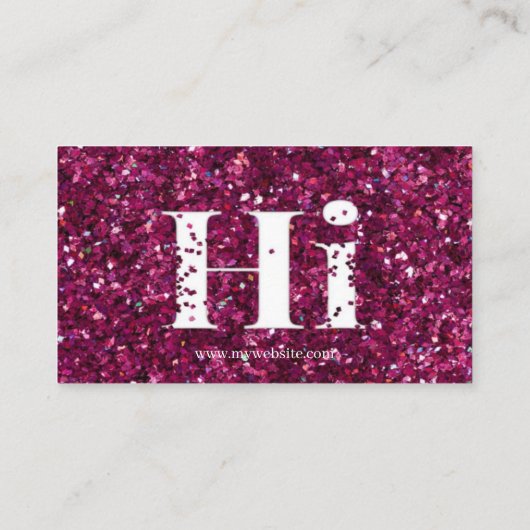 Elegante trendy Hot Pink Gold Girly Roos Hi Glitte Visitekaartje (Achterkant)