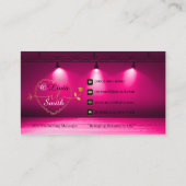 Elegante trendy Hot Pink Gold Girly Roos Hi Glitte Visitekaartje (Voorkant)