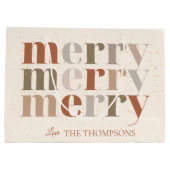 Elegante trendy kleurrijke vrolijke tekst Vrolijk Groot Cadeauzakje (Achterkant)