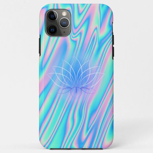 Elegante Trendy Lotus Holografisch Case-Mate iPhone Case (Achterkant)