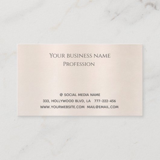 Elegante trendy luxe parelnagels klantenkaartje (Achterkant)