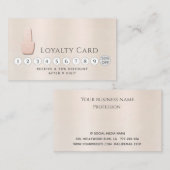 Elegante trendy luxe parelnagels klantenkaartje (Voorkant / Achterkant)