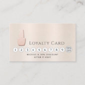 Elegante trendy luxe parelnagels klantenkaartje (Voorkant)