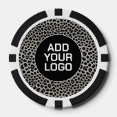 Elegante Trendy Luxe Witte Luipaard Collectie Poker Chips (Voorkant)