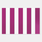 Elegante Trendy Magenta Zwart-wit Stripes Inpakpapier Vel (Voorkant 2)