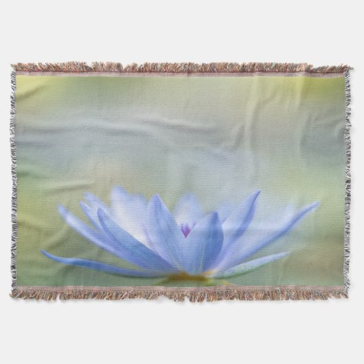 Elegante Trendy Meisjesachtig, Blauwe Lotus Deken (Voorkant)