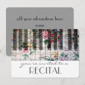 Elegante  trendy meisjesachtige muziekoverweging kaart (Voorkant / Achterkant)