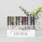 Elegante  trendy meisjesachtige muziekoverweging kaart (Staand voorkant)