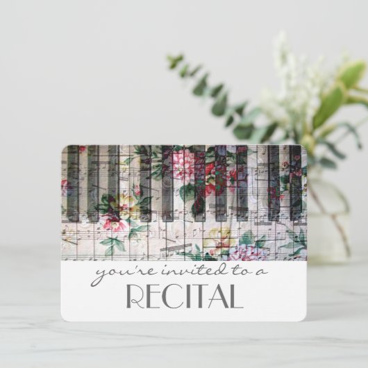 Elegante trendy meisjesachtige muziekoverweging kaart (Staand voorkant)