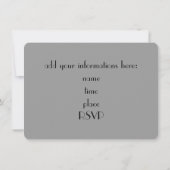 Elegante  trendy meisjesachtige muziekoverweging kaart (Achterkant)