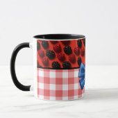 Elegante trendy moderne chique geruite bramen mok (Links)
