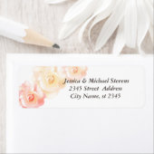 Elegante trendy moderne chique romantische roos br etiket (Insitu)