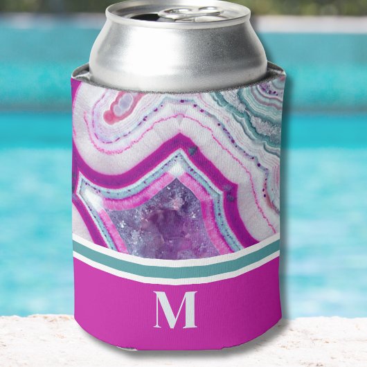 Elegante Trendy Moderne Initiële Monogram Blikjeskoeler