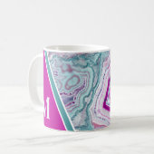 Elegante Trendy Monogram Initiaal Koffiemok (Voorkant links)