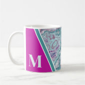 Elegante Trendy Monogram Initiaal Koffiemok (Links)