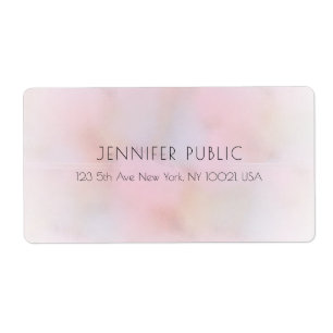 Elegante Trendy Pastelkleuren Moderne Template Etiket