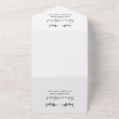 Elegante trendy QR code RSVP foto bruiloft All In One Uitnodiging (Buitenkant)