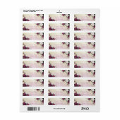 Elegante Trendy Robijnrode Bloemen Etiket (Full Sheet)