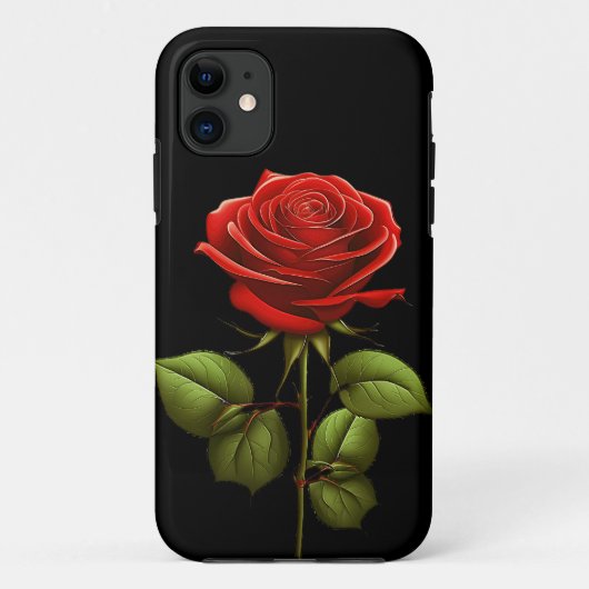 ELEGANTE TRENDY RODE ROOS BLOEM Case-Mate iPhone CASE (Achterkant)