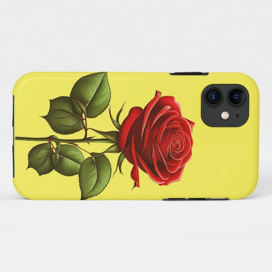 ELEGANTE TRENDY RODE ROOS BLOEM Case-Mate iPhone CASE (Achterkant (horizontaal))