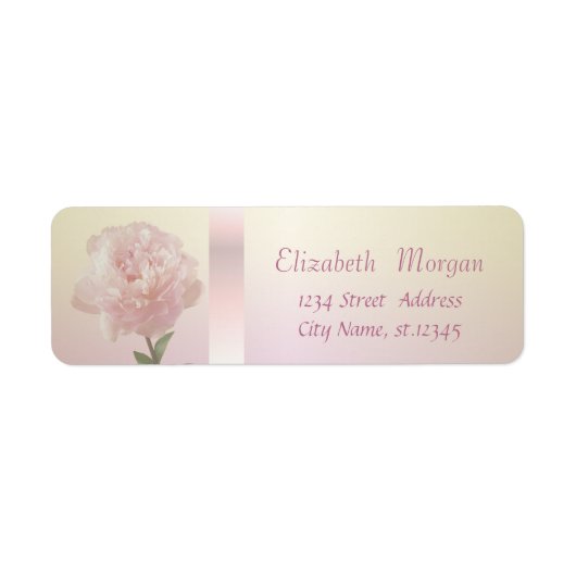 Elegante trendy romantische anjer etiket (Voorkant)