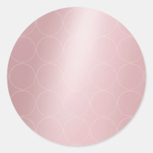 Elegante Trendy Roze Goud Blank Moderne Sjabloon Ronde Sticker
