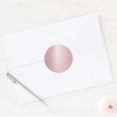 Elegante Trendy Roze Gouden Lege Moderne Sjabloon Ronde Sticker (Envelop)