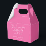 Elegante Trendy Script Custom Bedankt Hot Pink Bedankdoosjes<br><div class="desc">Elegante Trendy Script Custom Bedankt Favorietdoos in Hot Pink</div>