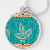 Elegante trendy teal sleutelhanger (Voorkant)