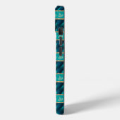 Elegante trendy turquoise Case-Mate iPhone case (Achterkant / Links)