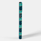 Elegante trendy turquoise Case-Mate iPhone case (Achterkant / Rechts)