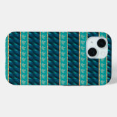Elegante trendy turquoise Case-Mate iPhone case (Achterkant (horizontaal))