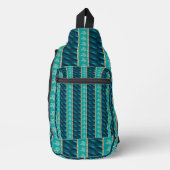 Elegante trendy turquoise sling bag (Voorkant)