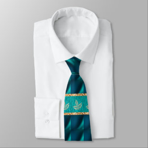 Elegante trendy turquoise stropdas