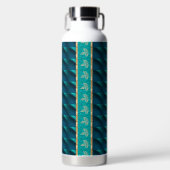 Elegante trendy turquoise waterfles (Voorkant)