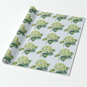 Elegante trendy Waterverf Hortensia Bloemen Cadeaupapier