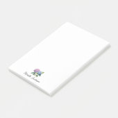 Elegante Trendy Waterverf Hydrangea Bloemstuk Post-it® Notes (Schuin)
