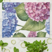 Elegante trendy waterverf hydrangea bloemstuk theedoek (Gevouwen)