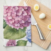 Elegante trendy waterverf hydrangea bloemstuk theedoek (Quarter Fold)