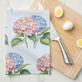 Elegante trendy waterverf hydrangea bloemstuk theedoek (Quarter Fold)